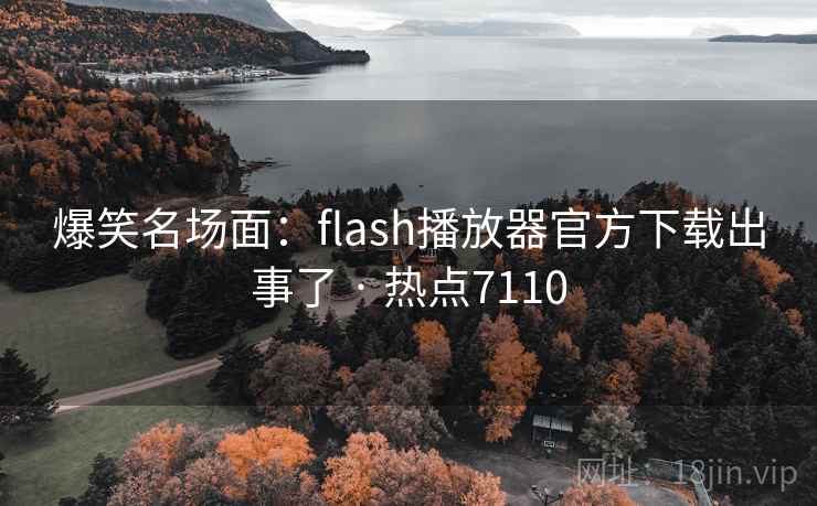 爆笑名场面：flash播放器官方下载出事了 · 热点7110